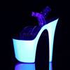 Pleaser - FLAMINGO808UV Sandale à bride à la cheville, Pole dance chaussures - Chaussures de pole dance - Blanc/Transparent Product image